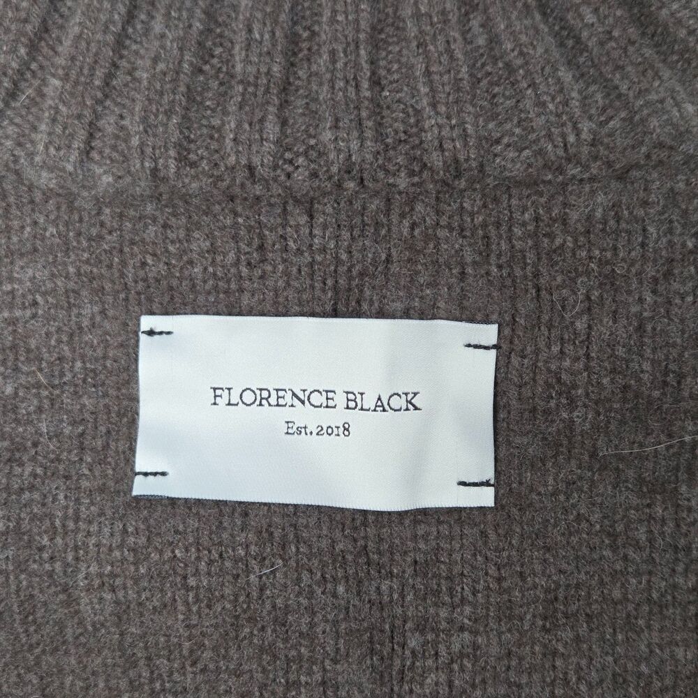 Florence Black Lambswool Knit Vest Brown XL Made in Scotland Unisex - Picture 3 of 7